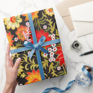 Papel de embrulho floral russo