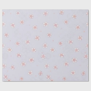 Papel de Embrulho Floral Sakura & Shippo Japonês