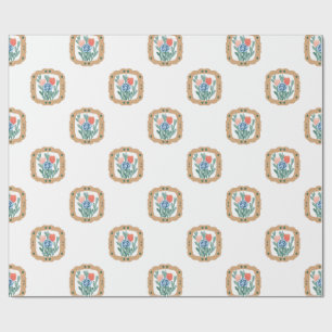 Papel de embrulho floral vintage