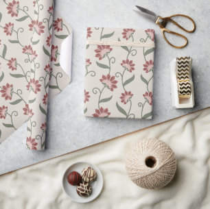 Papel de embrulho floral vintage elegante