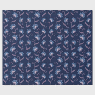 Papel de embrulho floral vintage elegante