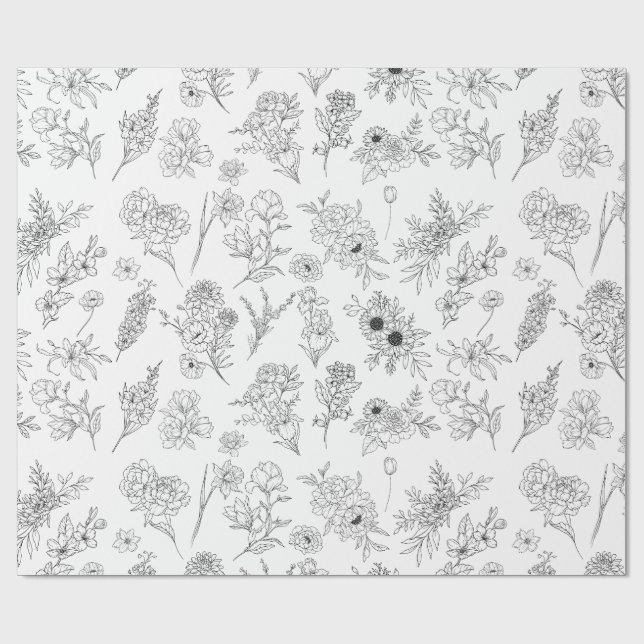 papel de embrulho flores da estação (Aberto)