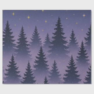 Papel de embrulho Floresta da Meia-Noite – Pinheir