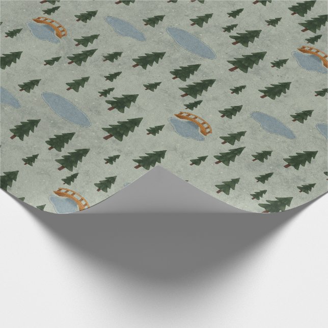 Papel de embrulho Floresta de Inverno (Ponta)
