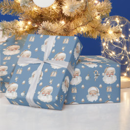 Papel de embrulho fofo de Natal vintage do Papai N