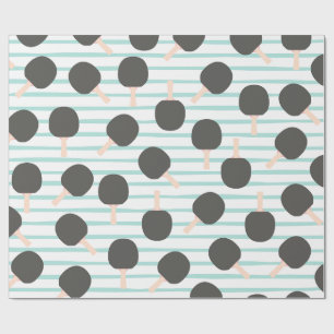 Papel de embrulho fofo de tênis de mesa