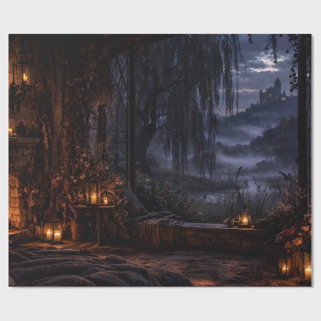 Papel de embrulho Forest River Path (Aberto)