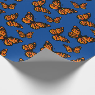 Papel de embrulho fosco com desenho de borboleta-m