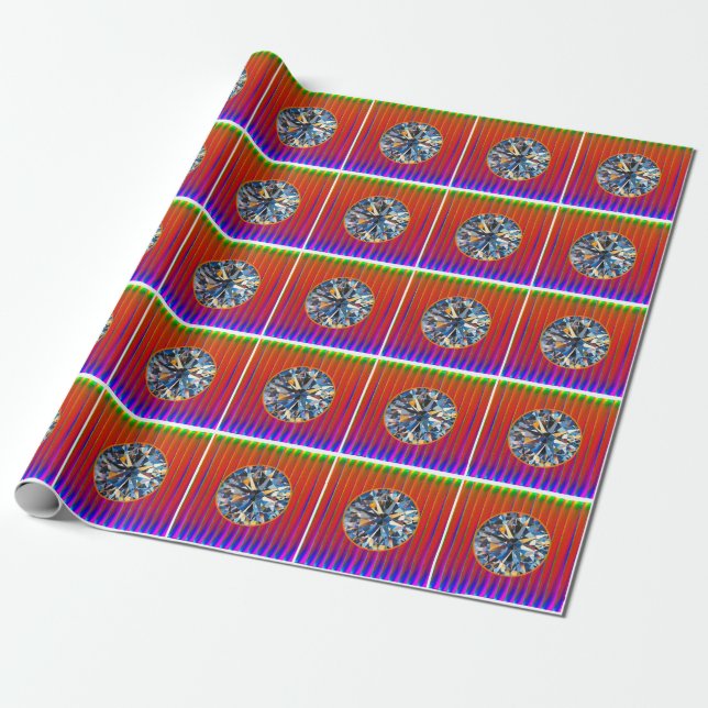 Papel de embrulho fosco com design 3D multicolorid (Desenrolado)