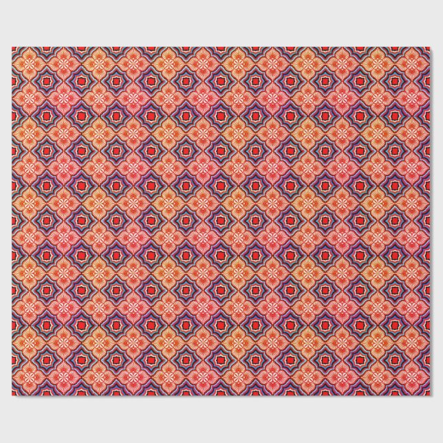 Papel de embrulho fosco com design digital 3D colo (Aberto)