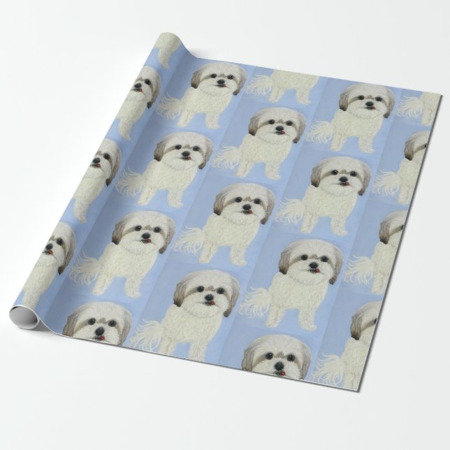 Papel de embrulho fosco para cachorro Malshi (Desenrolado)