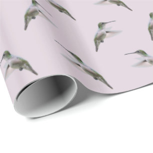 Papel de embrulho Frenesi de Beija-flor (Rosa Empo