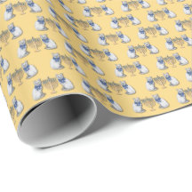 Papel de embrulho Gatos e Menorás