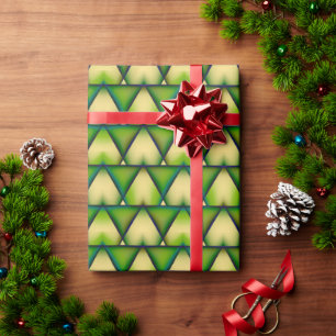 Papel de embrulho geométrico de decoração verde
