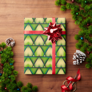 Papel de embrulho geométrico de decoração verde