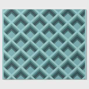 Papel de embrulho geométrico em azul turquesa mode
