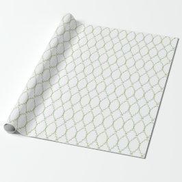 Papel de embrulho geométrico verde, papel de prese