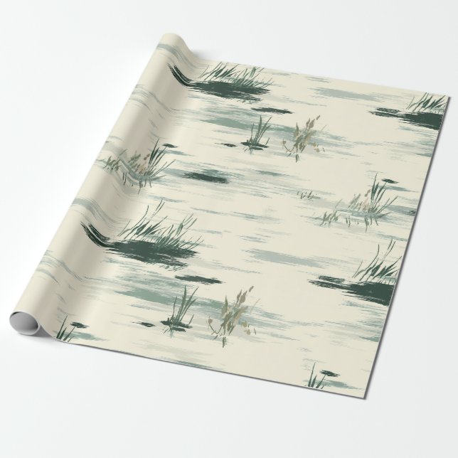 Papel de embrulho Ghostly Pond Spring (Desenrolado)