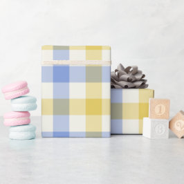 Papel de embrulho - Gingham celeste