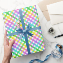 Papel de embrulho Gingham de Páscoa 8