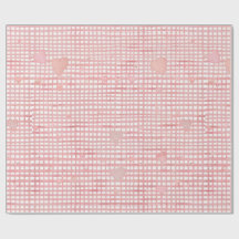 Papel de embrulho Gingham em pastel para o Dia dos