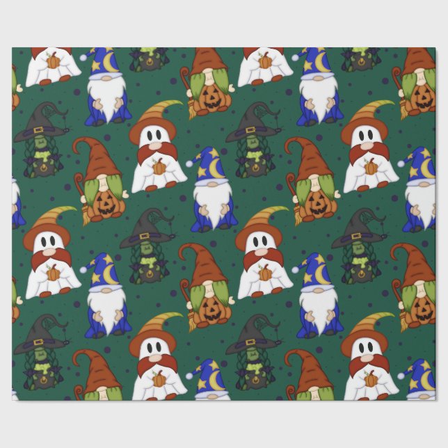 Papel de embrulho Gnome-o-Ween (Grande) (Barra)