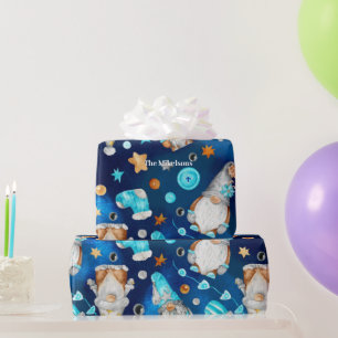 Papel de embrulho Gnomo de Natal Festivo