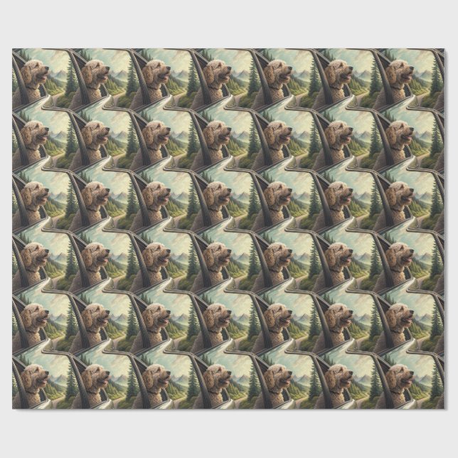 Papel de embrulho Goldendoodle (Aberto)