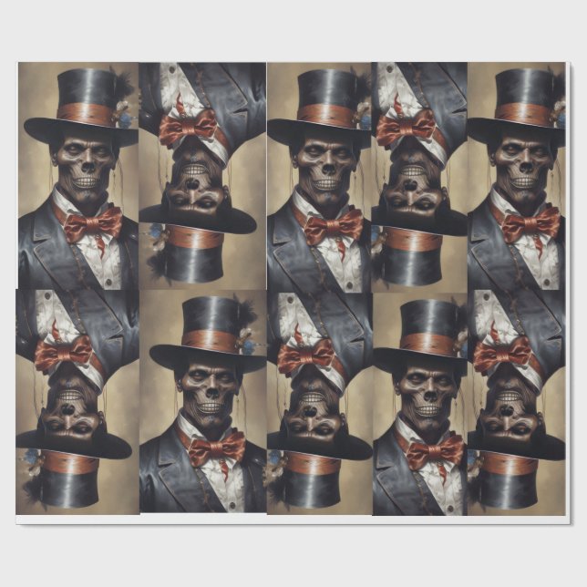 Papel de embrulho gótico Baron Samedi (Aberto)