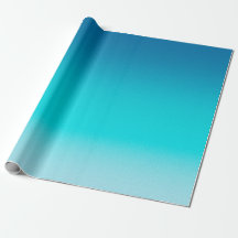 Papel de embrulho gradiente de azul para aqua mini