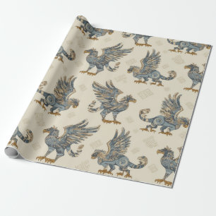 Papel de embrulho Gryphon Hieroglyphs