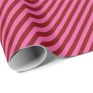 Papel de embrulho HAMbyWG - Listra rosa vermelho