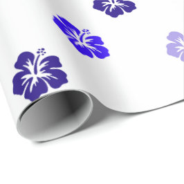 Papel de embrulho Hibisco Azul