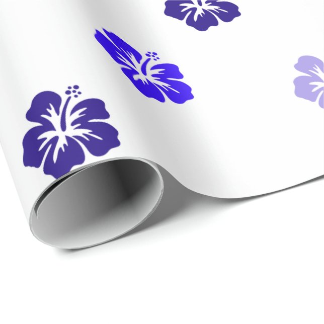 Papel de embrulho Hibisco Azul (Ponta do rolo)