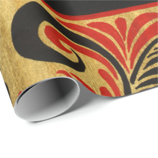 Papel de embrulho Hohloma russo