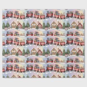 Papel de embrulho Holiday Express – Vila de Natal