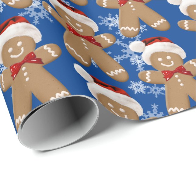 Papel de embrulho Homem de biscoito de gengibre e  (Ponta do rolo)