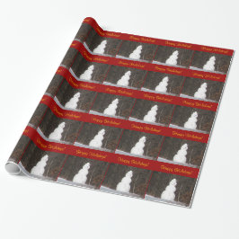 Papel de embrulho Homem de neve Feliz Natal