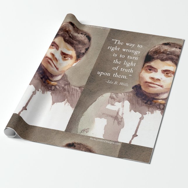 Papel de embrulho Ida B Wells & Citação Baby (Desenrolado)