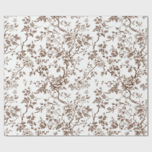 Papel de embrulho Jardim de Rosas Chinoiserie Bege