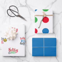Papel de embrulho Jingle Bells, Merry Xmas