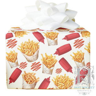 Papel de embrulho Ketchup & Batatas Fritas