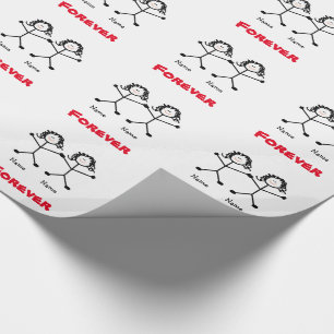 Papel de embrulho lésbica do casamento de Stickme