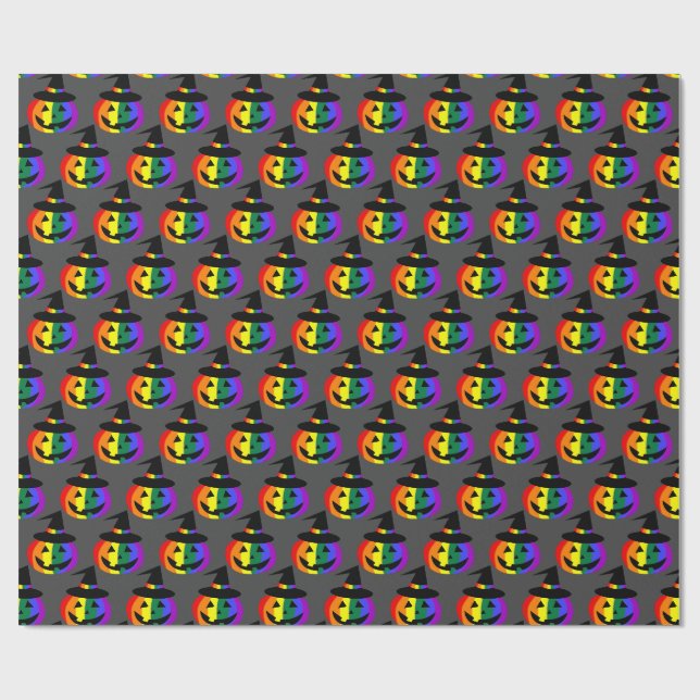 Papel de embrulho LGBT+ Jack-O'-Lantern Orgulho (Aberto)