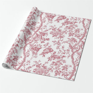Papel de embrulho Light Pink Chinoiserie Vine Toil