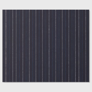 Papel de embrulho listrado azul marinho