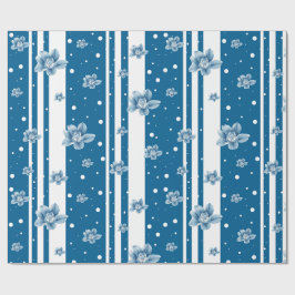 Papel de embrulho listrado floral