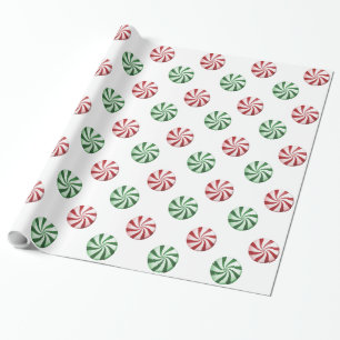 Papel de embrulho listrado vermelho e verde dos