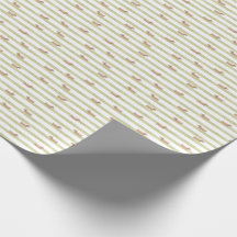 Papel de embrulho listras de Dachshund para festa