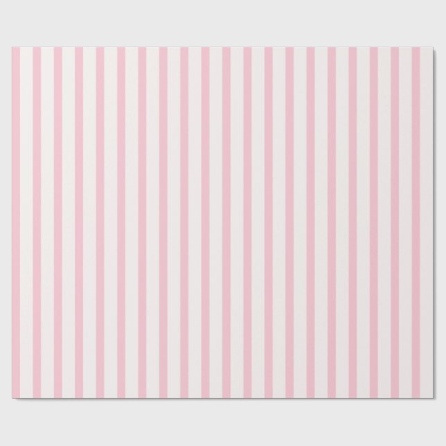 Papel de embrulho Listras Rosa Minimalista (Aberto)